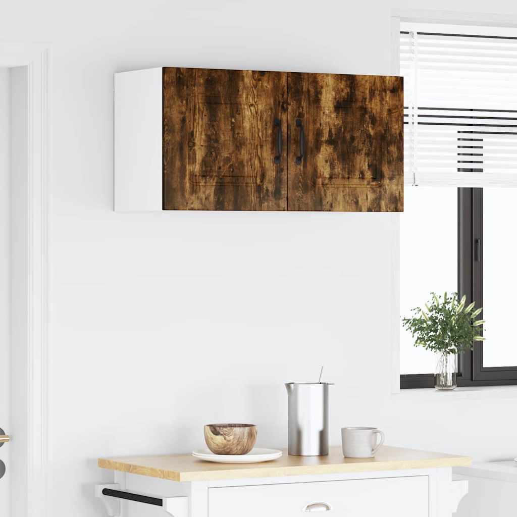 Küchenhängeschrank mit Regal Geräucherte Eiche 80 x 31 x 40 cm